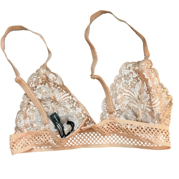 Urban outfitters lace triangle Bralette sheer feminine whimsy boho indie flirty - Picture 9 of 9